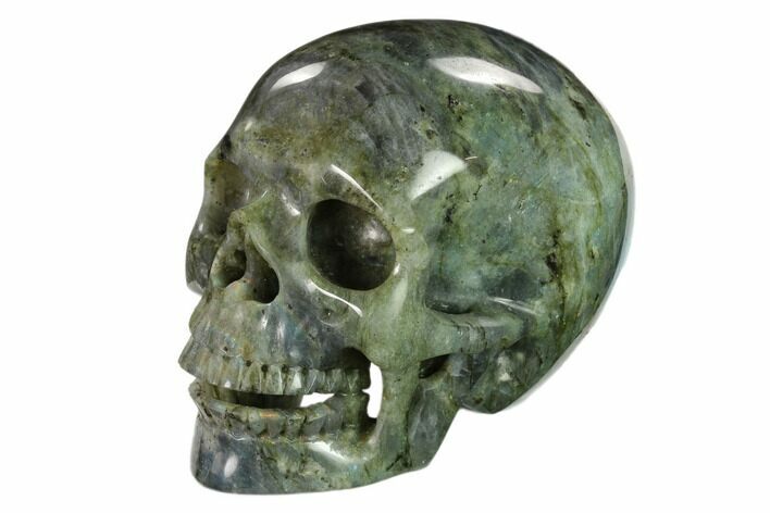 Realistic, Polished Labradorite Skull - Madagascar #151180